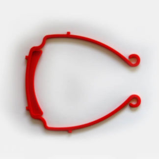 red face shield bracket